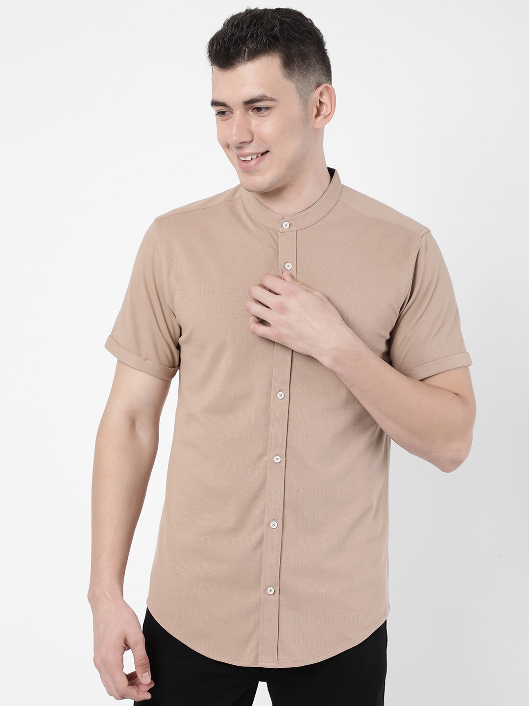 

R&B Men Beige Casual Shirt