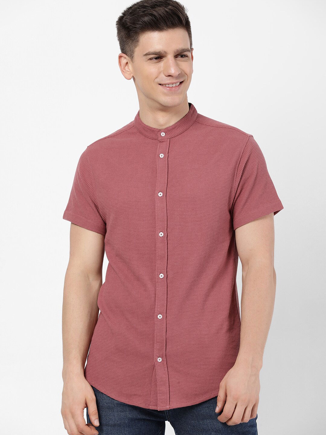 

R&B Men Pink Casual Shirt