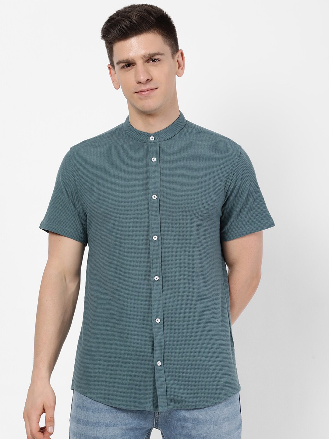 

R&B Men Green Casual Shirt