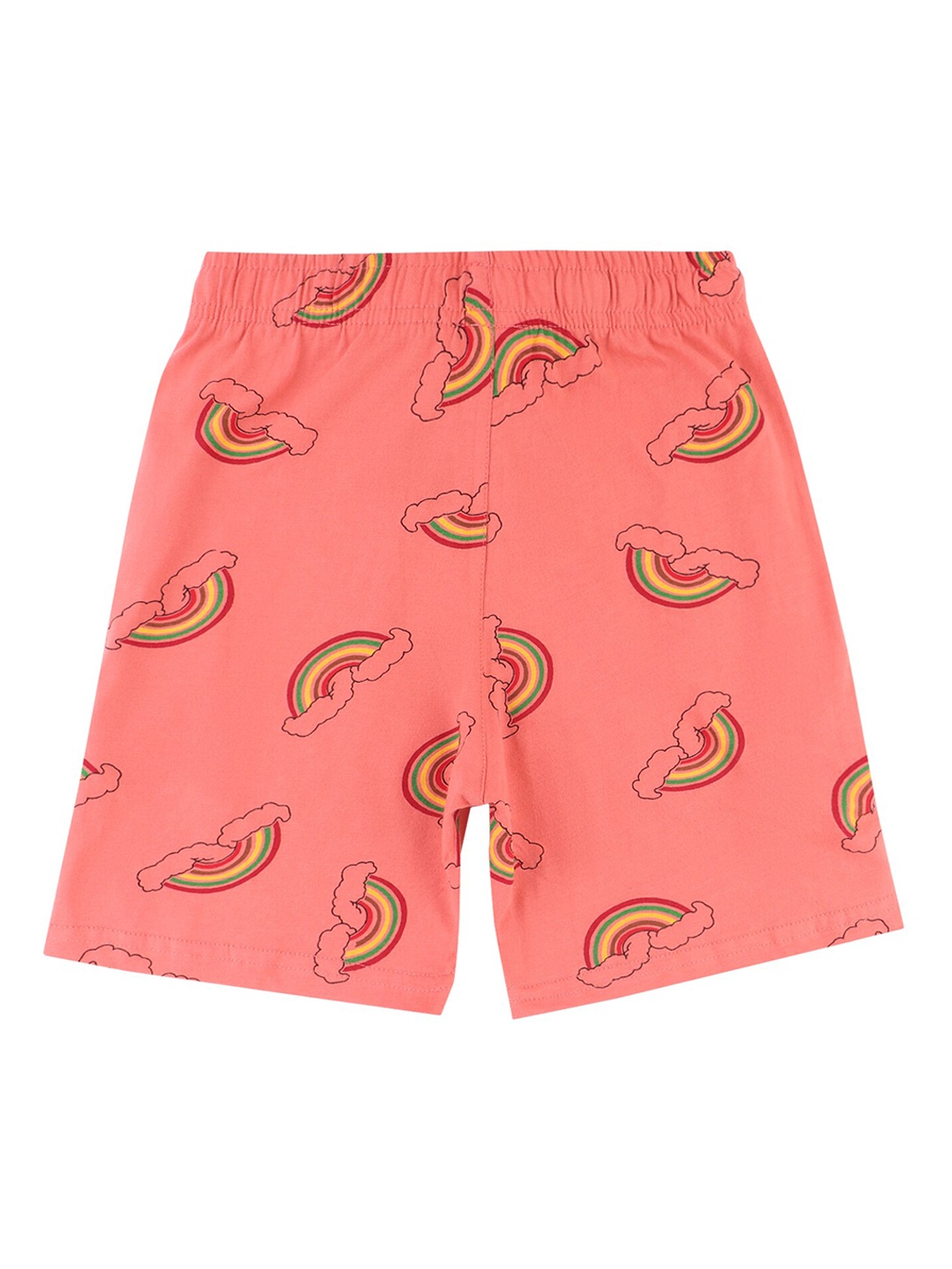 

PROTEENS Girls Peach-Coloured Conversational Printed Shorts