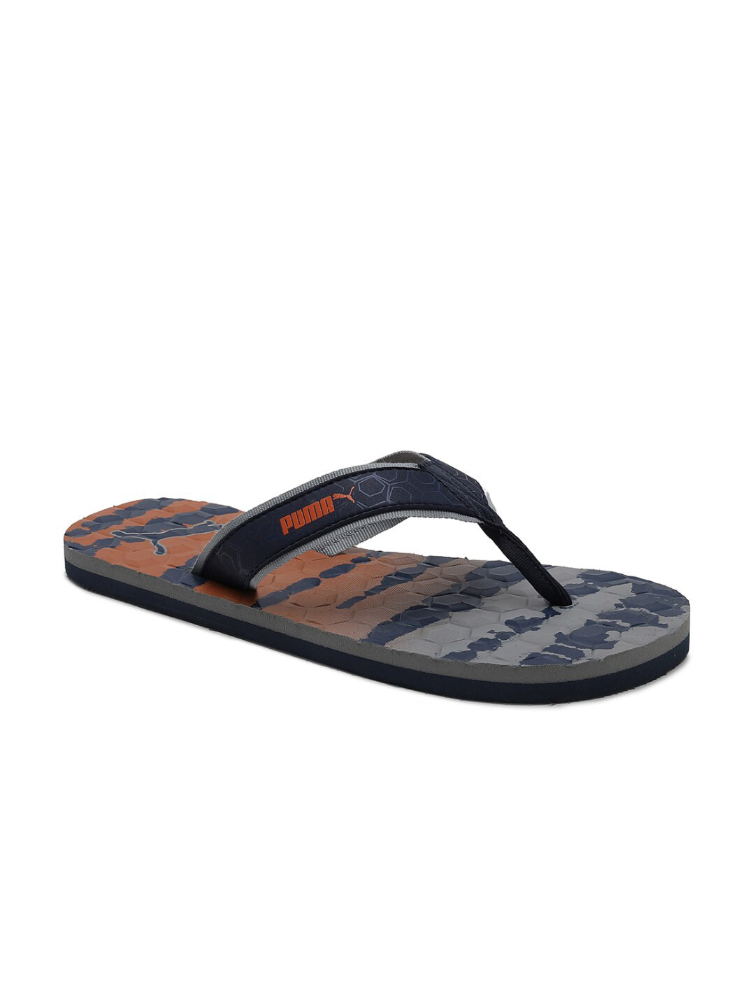 

Puma Unisex Blue & Brown Printed Puma Alley V2 Thong Flip-Flops