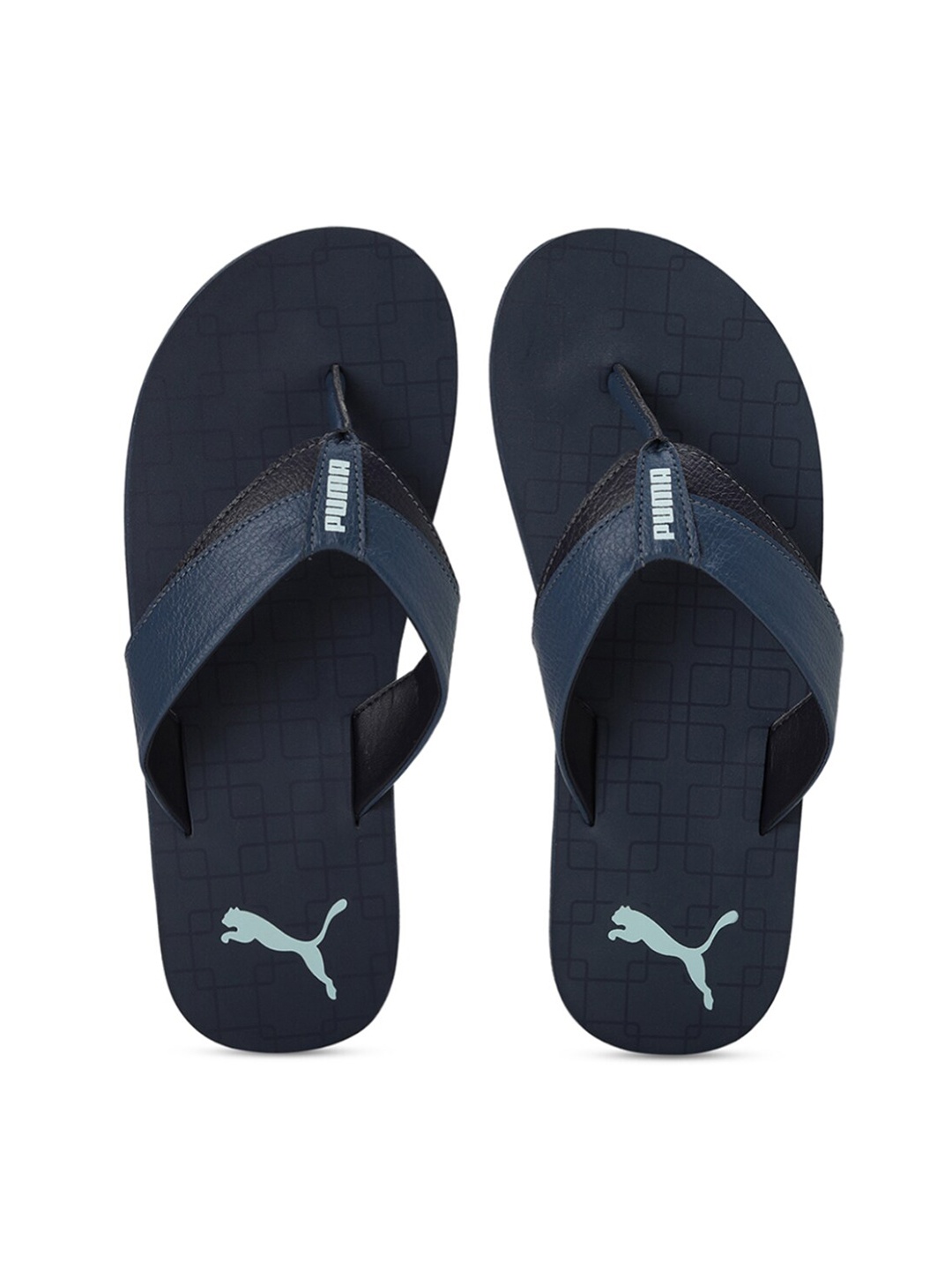 

Puma Men Blue & White Printed Thong Flip-Flops