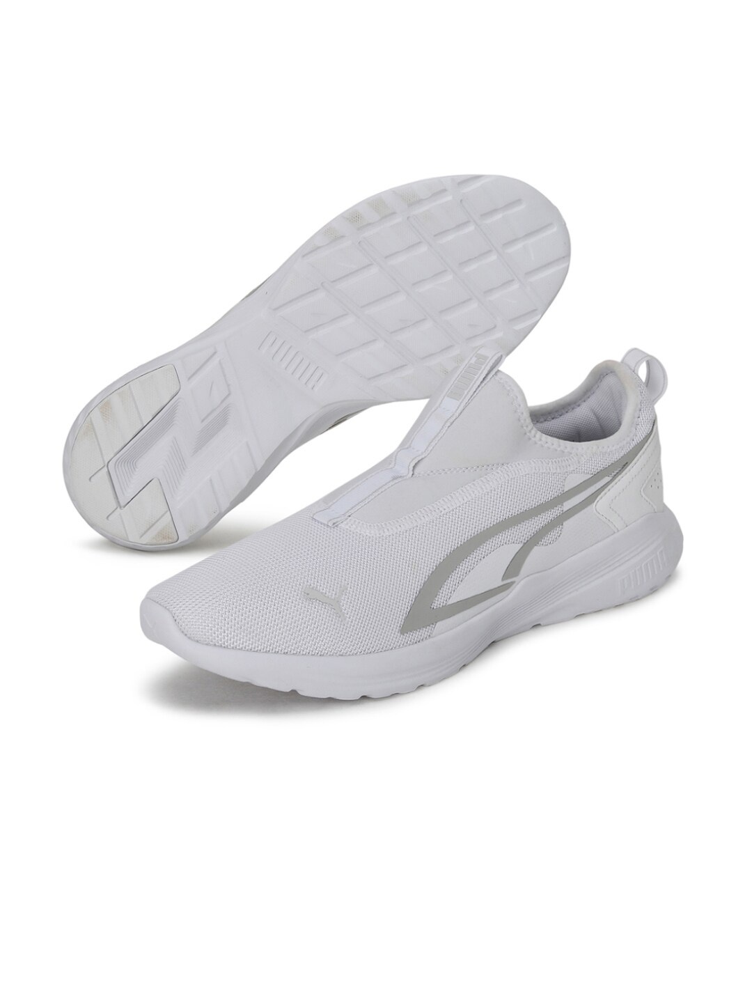 

Puma Unisex White Woven Design Slip-On Sneakers