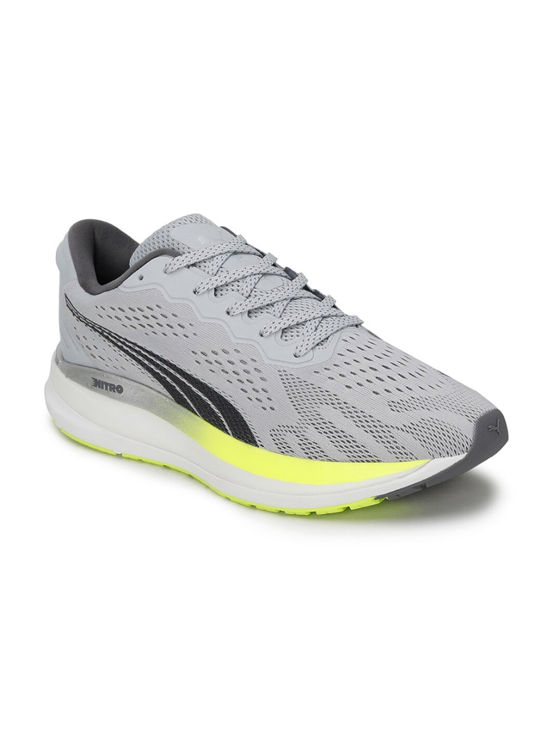 

Puma Men Grey Magnify Nitro Surge Textile Running Shoes