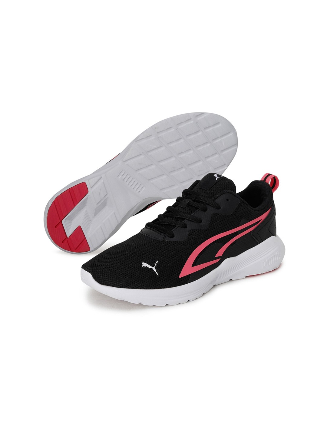 

Puma Unisex Black All-Day Active Woven Design Sneakers
