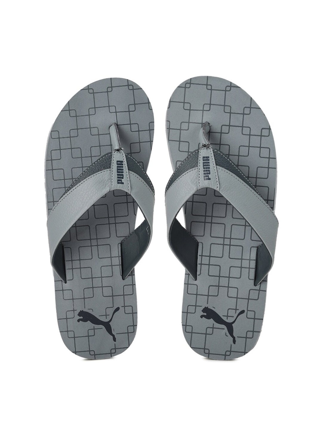 

Puma Men Grey & Black Deal V2 Printed Thong Flip-Flops