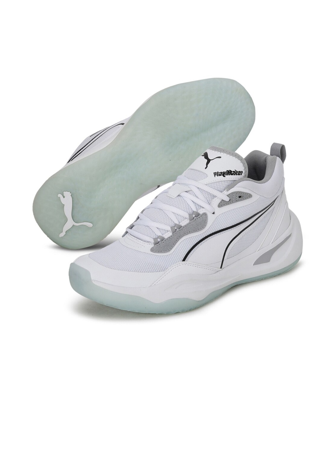 

Puma Unisex White Playmaker Sneakers