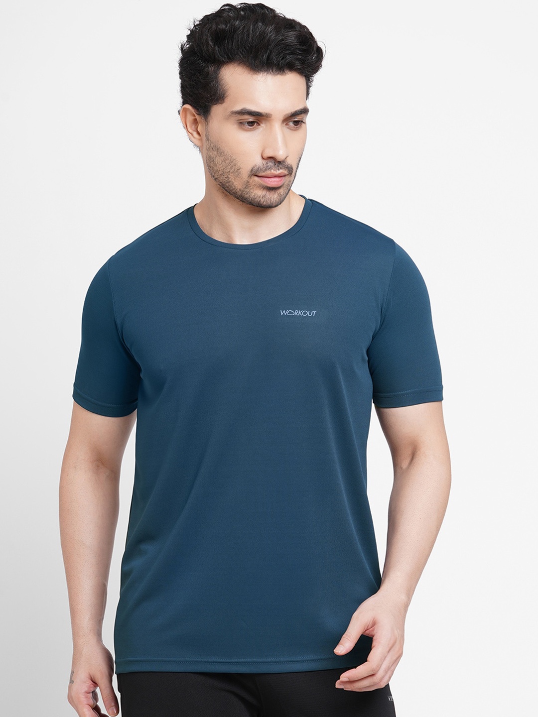 

Sweet Dreams Men Navy Blue Solid Cotton Lounge T-shirts