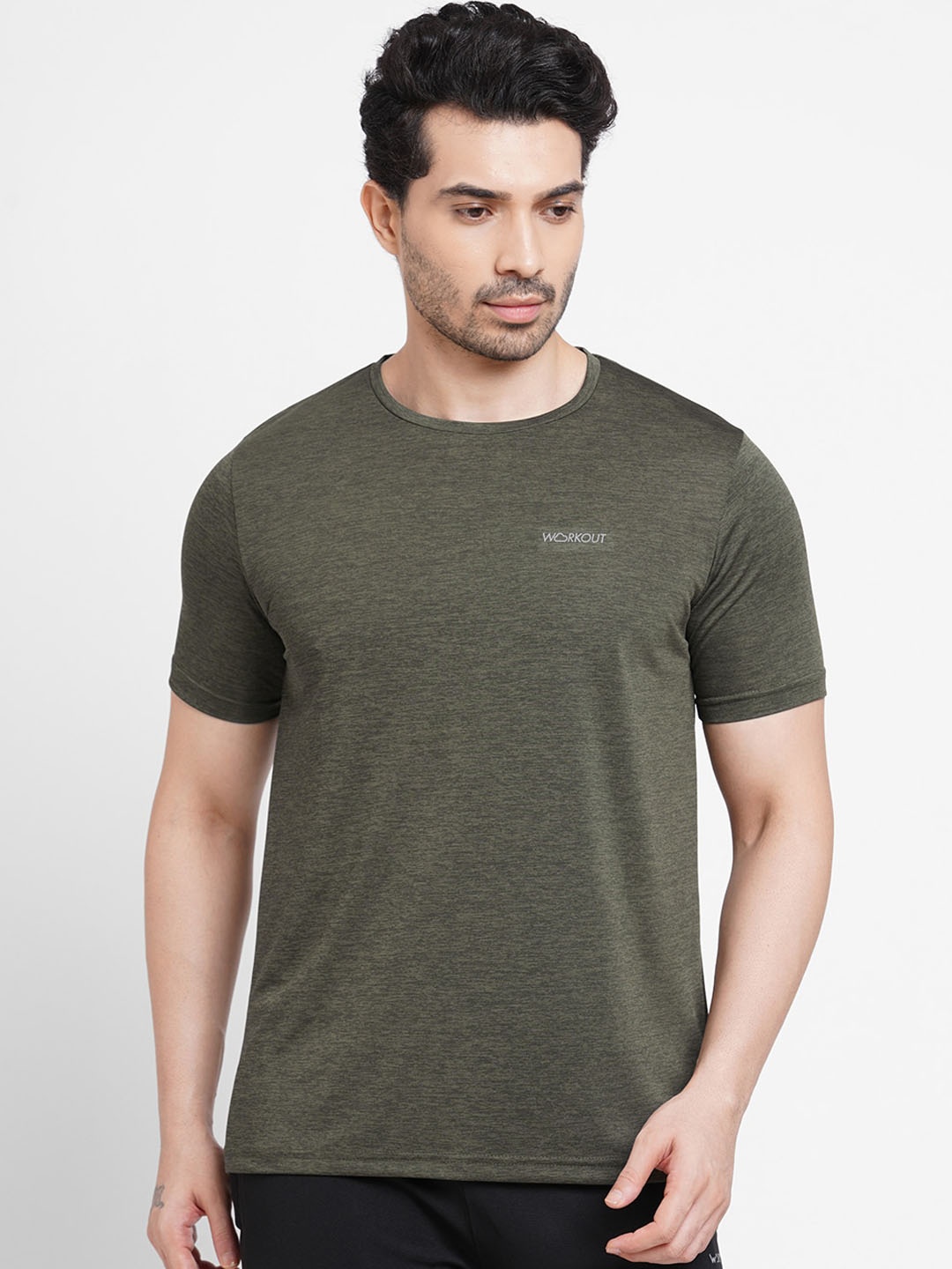

Sweet Dreams Men Olive Solid Lounge T-shirts
