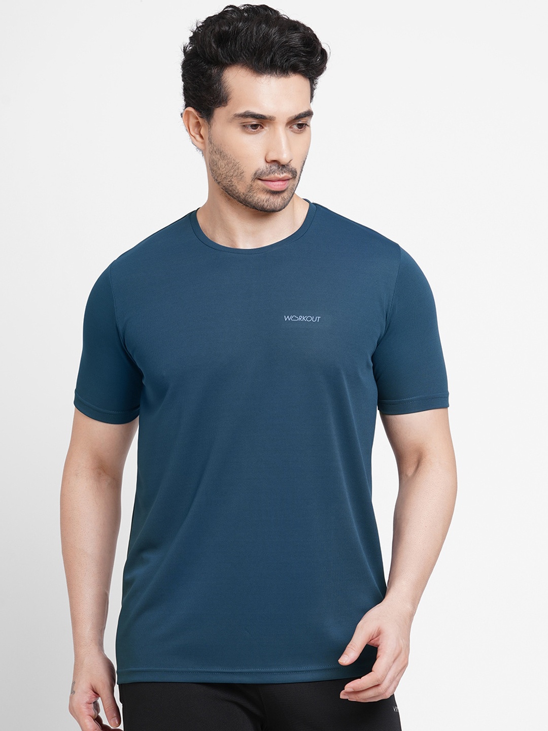 

Sweet Dreams Men Navy-Blue Solid Cotton Lounge T-shirt