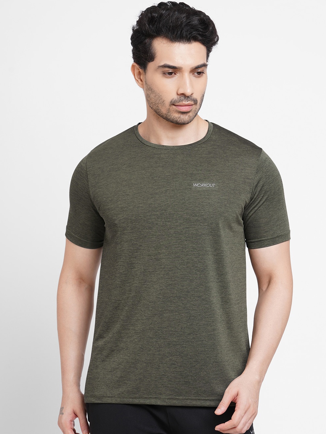 

Sweet Dreams Men Olive Green Solid Lounge Tshirts