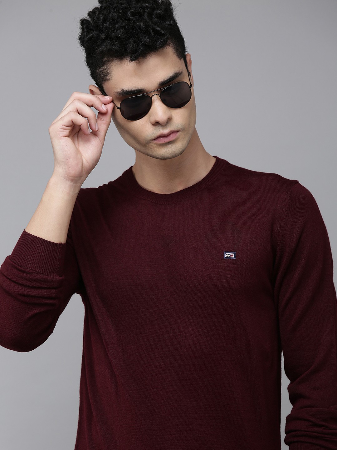 

Arrow Men Burgundy Pullover