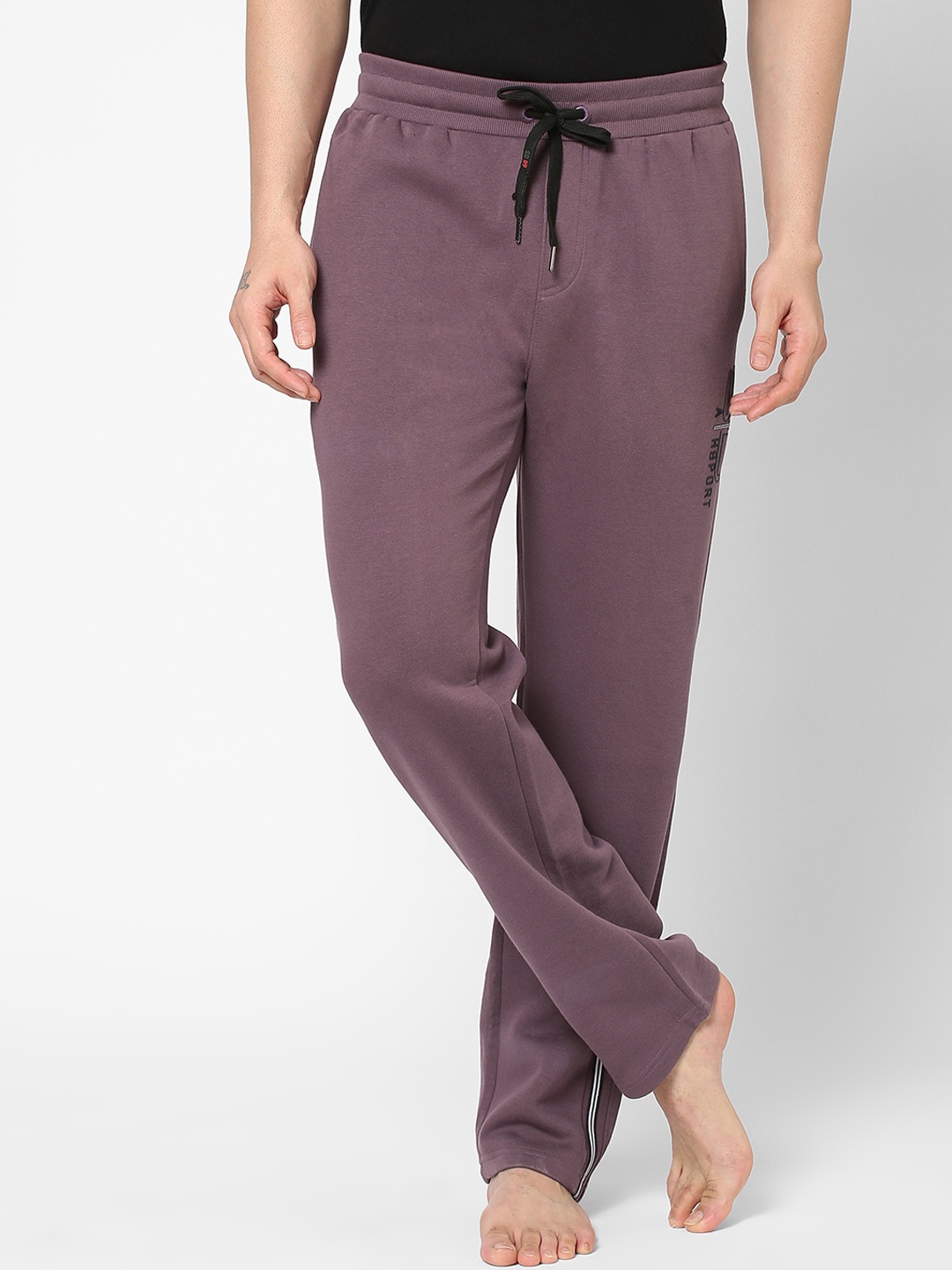 

Sweet Dreams Men Purple Solid Fleece Lounge Pants