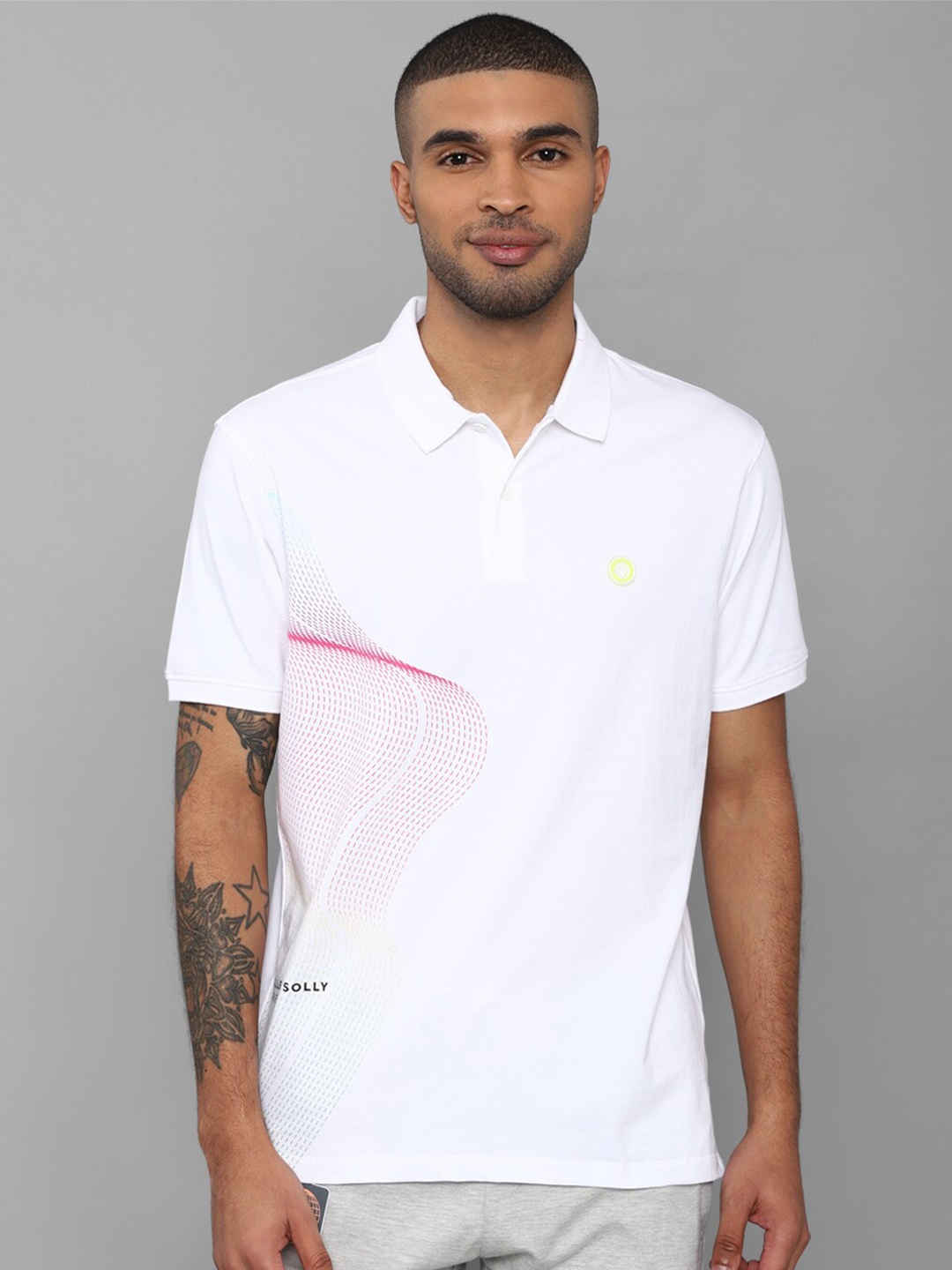 

Allen Solly Tribe Men White Polo Collar T-shirt