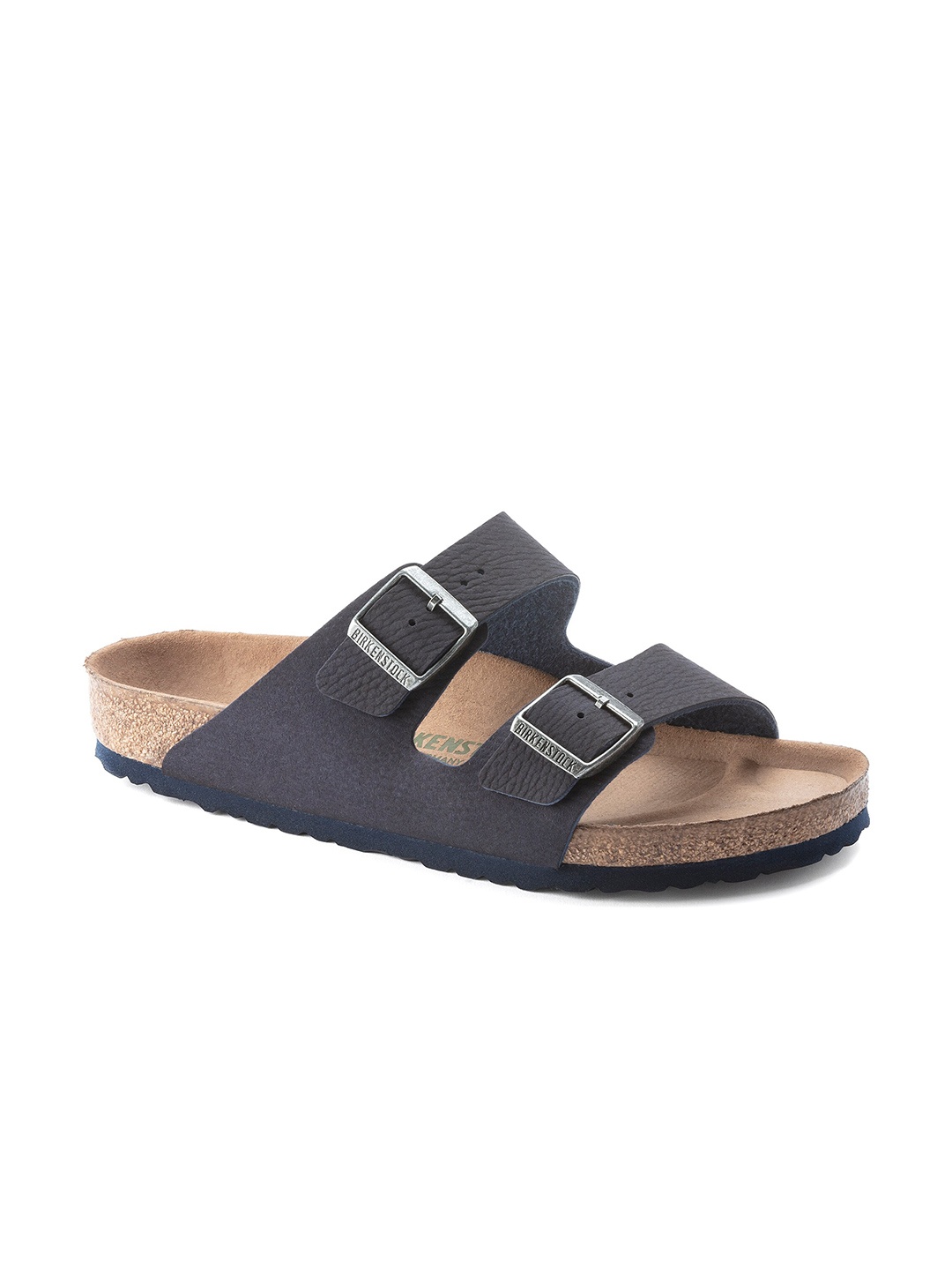 

Birkenstock Arizona Vegan Desert Dust Indigo Blue Regular Width Two-Strap Sandals