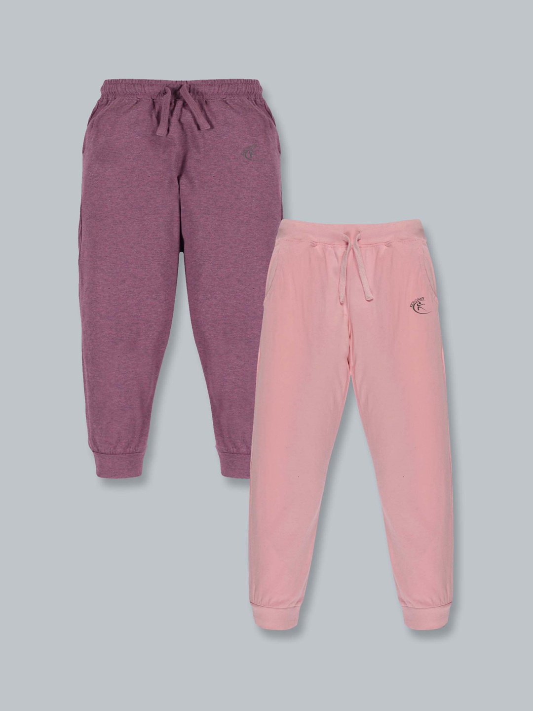 

KiddoPanti Kids Pack Of 2 Solid Cotton Jogger, Maroon