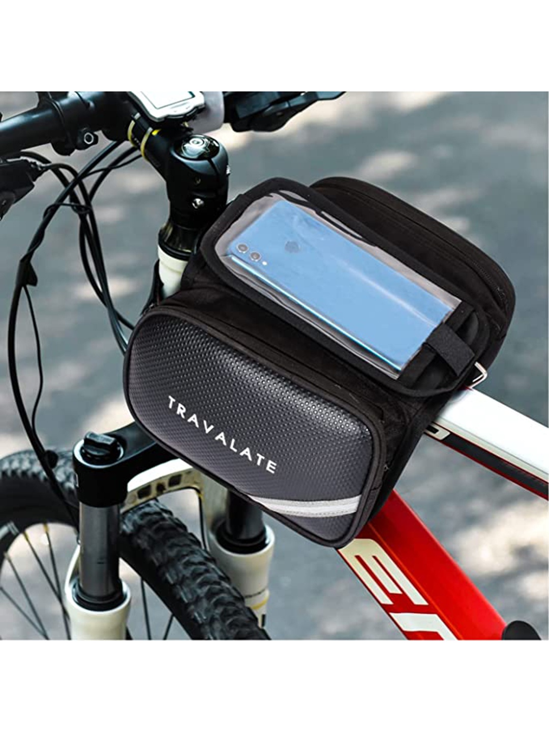 

TRAVALATE Black Textured Waist Pouch