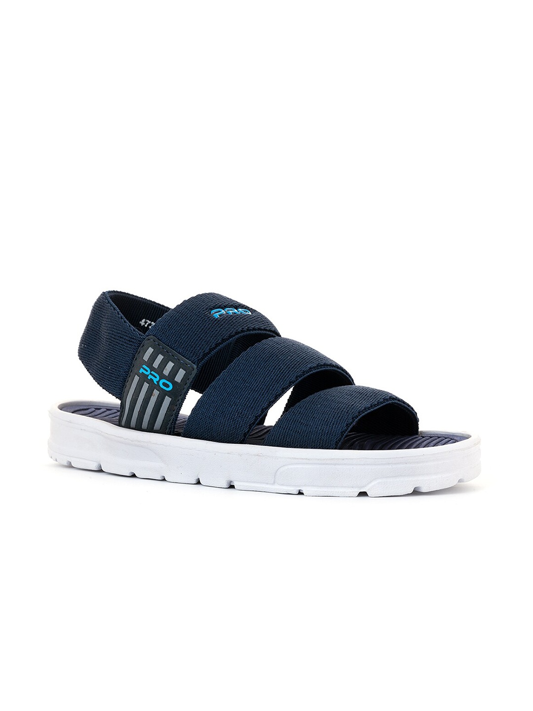 

Khadims Men Navy Blue & White Comfort Sandals