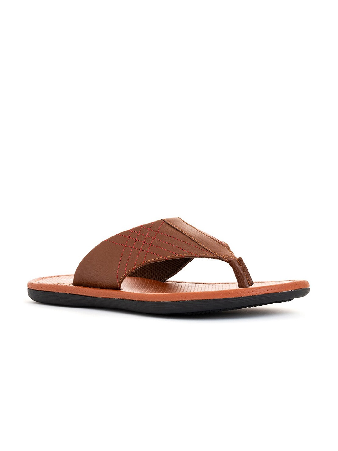 

Khadims Men Brown Thong Flip-Flops