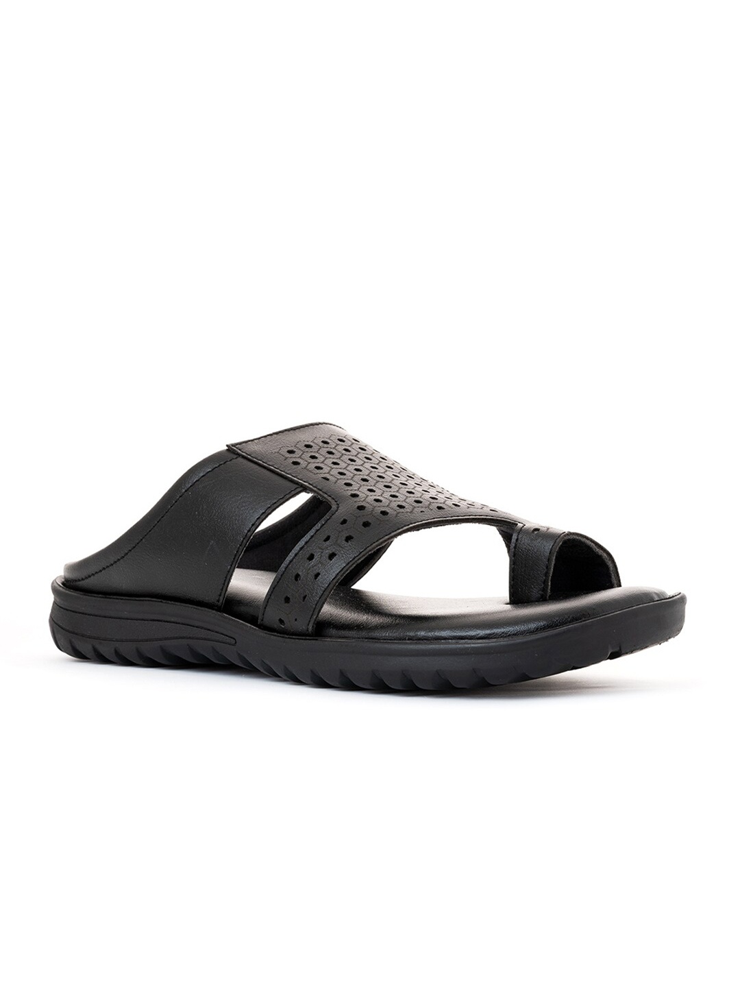 

Khadims Men Black Comfort Sandals