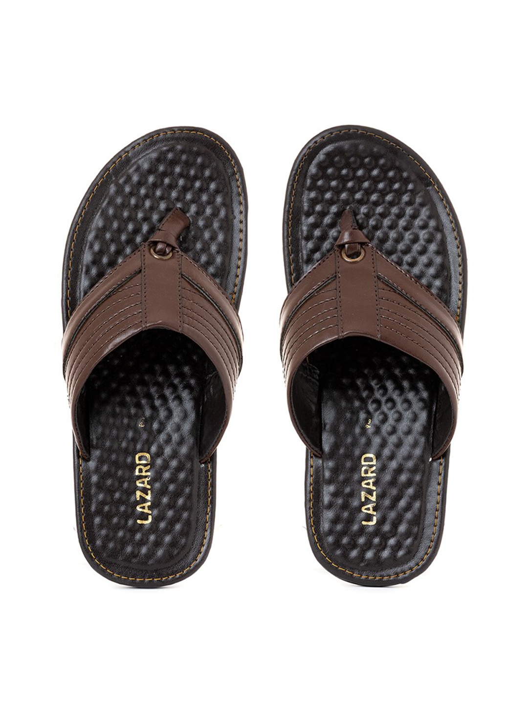 

Khadims Men's Brown & Black Thong Flip-Flops