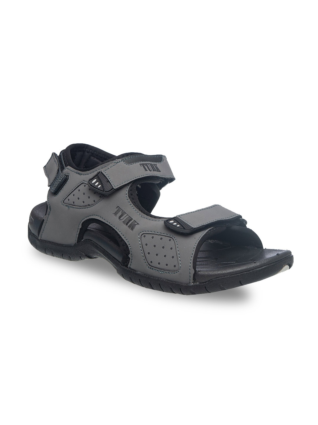

Khadims Men Grey Comfort Velcro Sandals