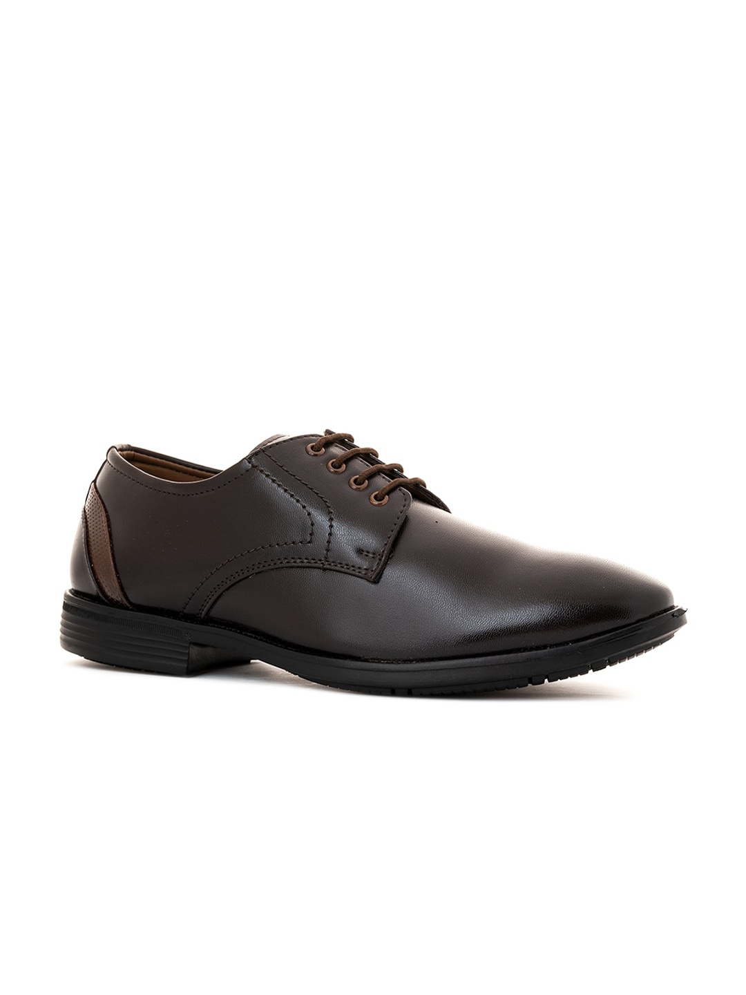 

Khadims Men Brown Solid Formal Derby Shoes
