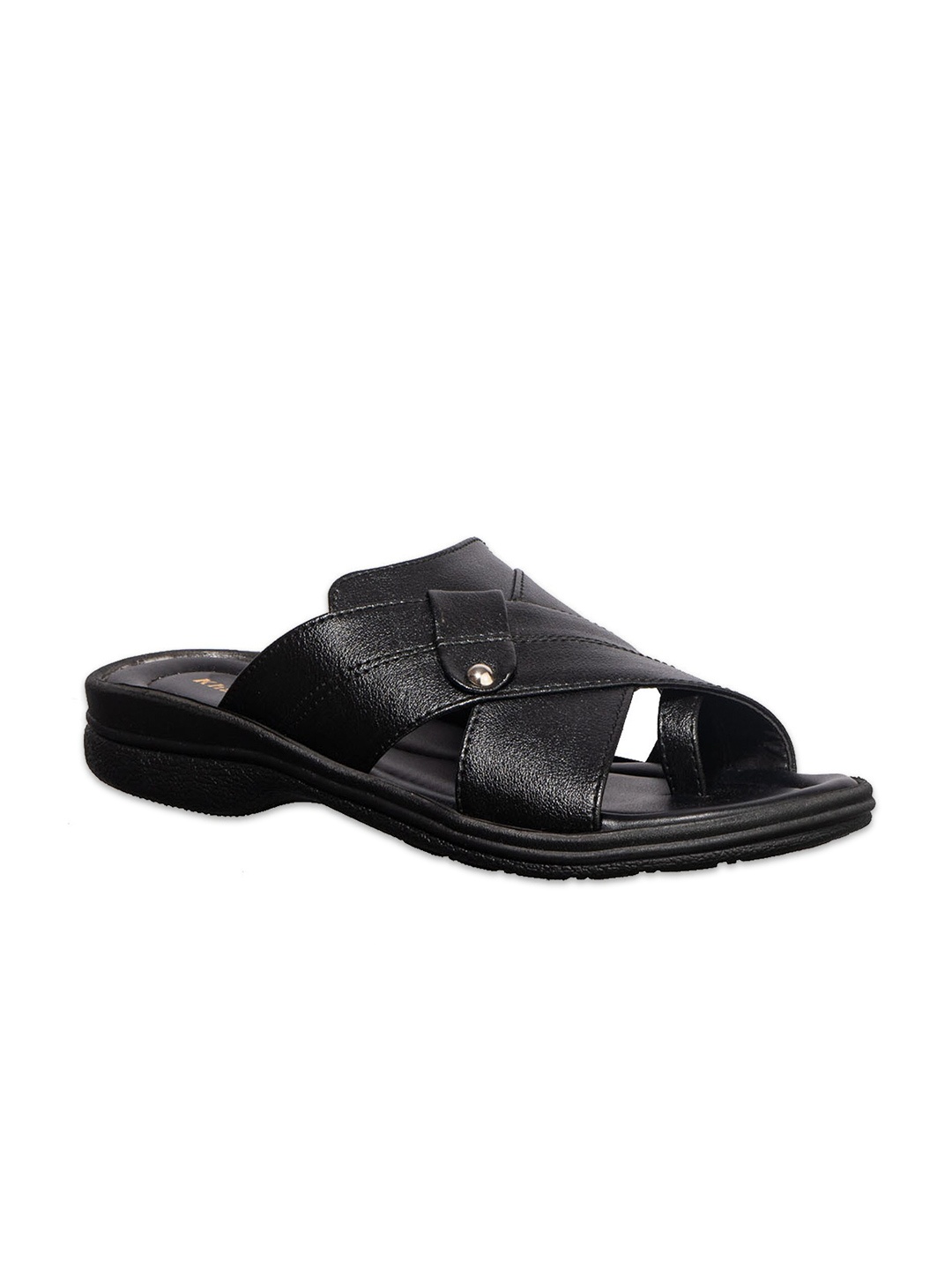 

Khadims Men Black Comfort Sandals