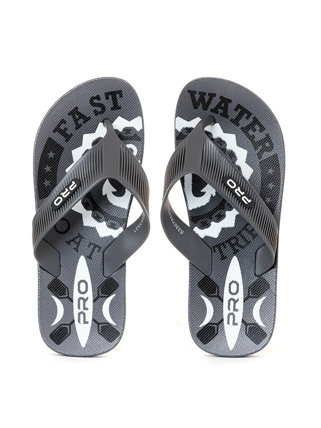 

Khadims Men Grey & White Thong Flip-Flops