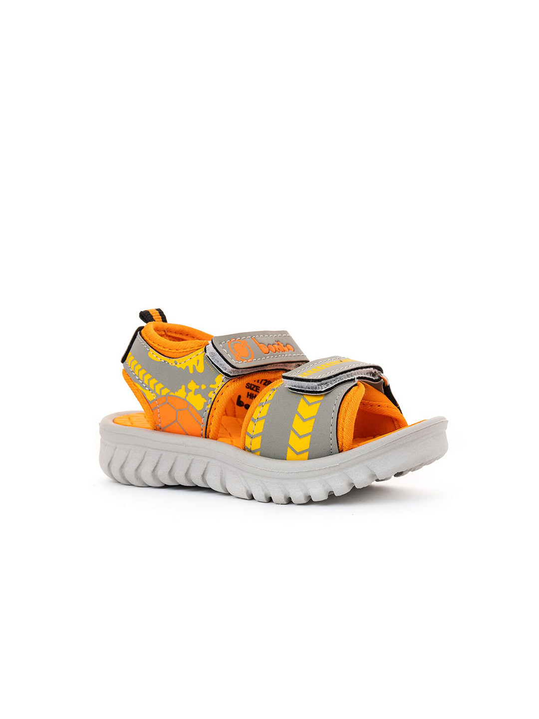 

Khadims Kids Grey & Orange Comfort Sandals
