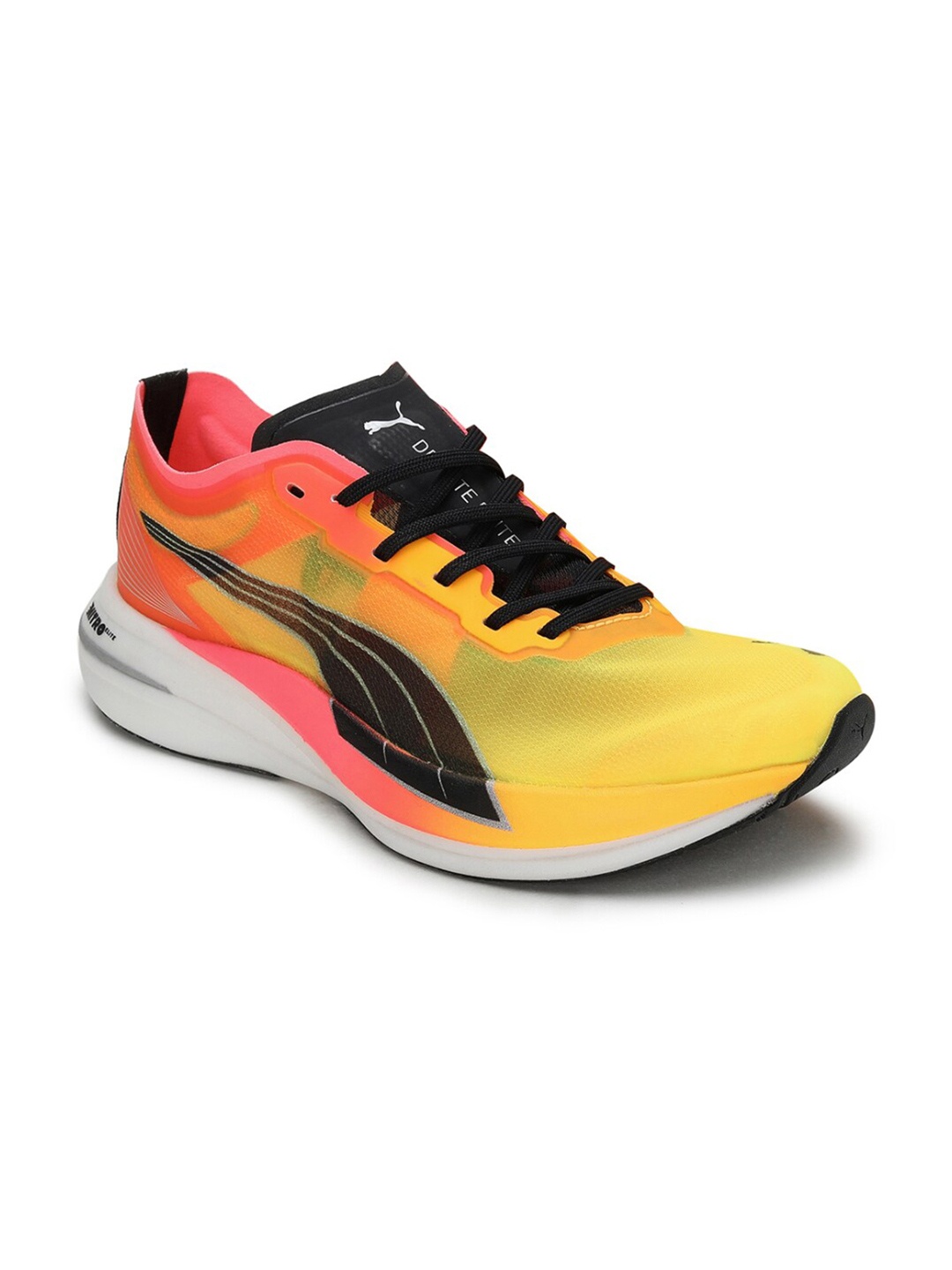 

Puma Women Orange Deviate Nitro Elite FG Wns Textile Running Shoes