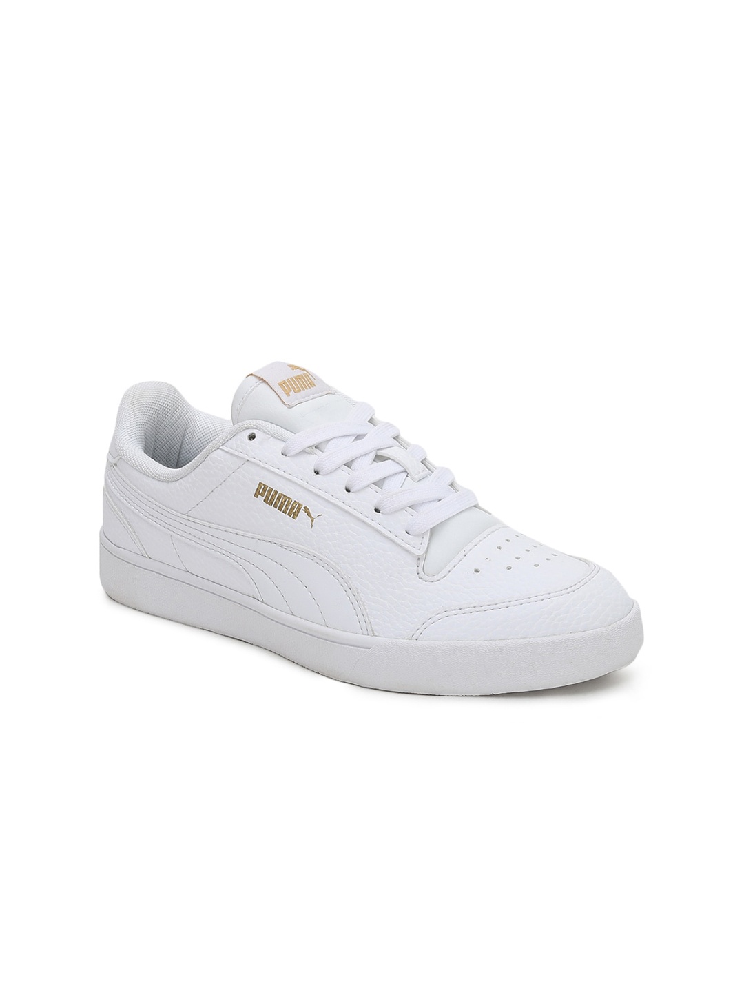 

Puma Women White Shuffle Max Perforations Sneakers