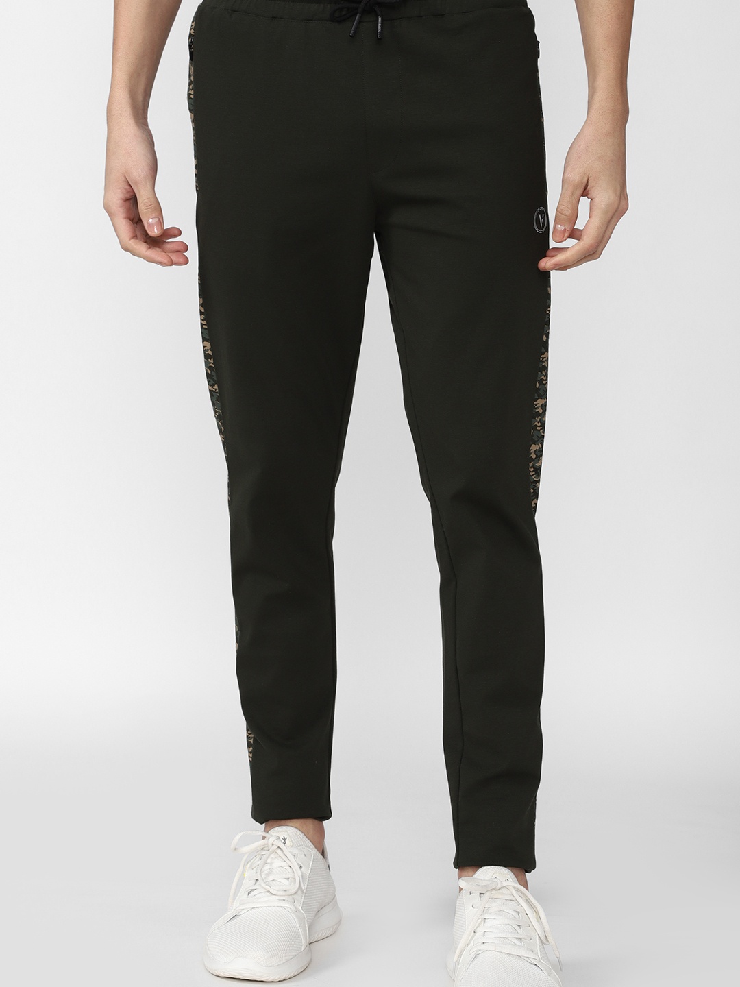 

Van Heusen Flex Men Olive Green Solid Slim Fit Sports Track Pants