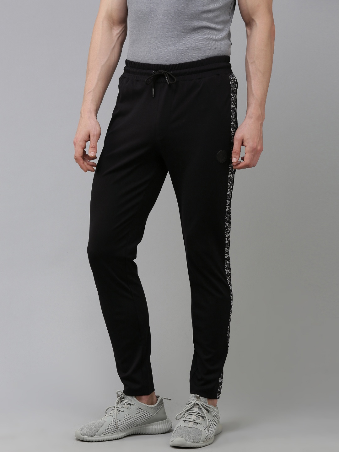

Van Heusen Flex Men Camouflage Printed Slim Fit Outdoor Sports Track Pants, Black