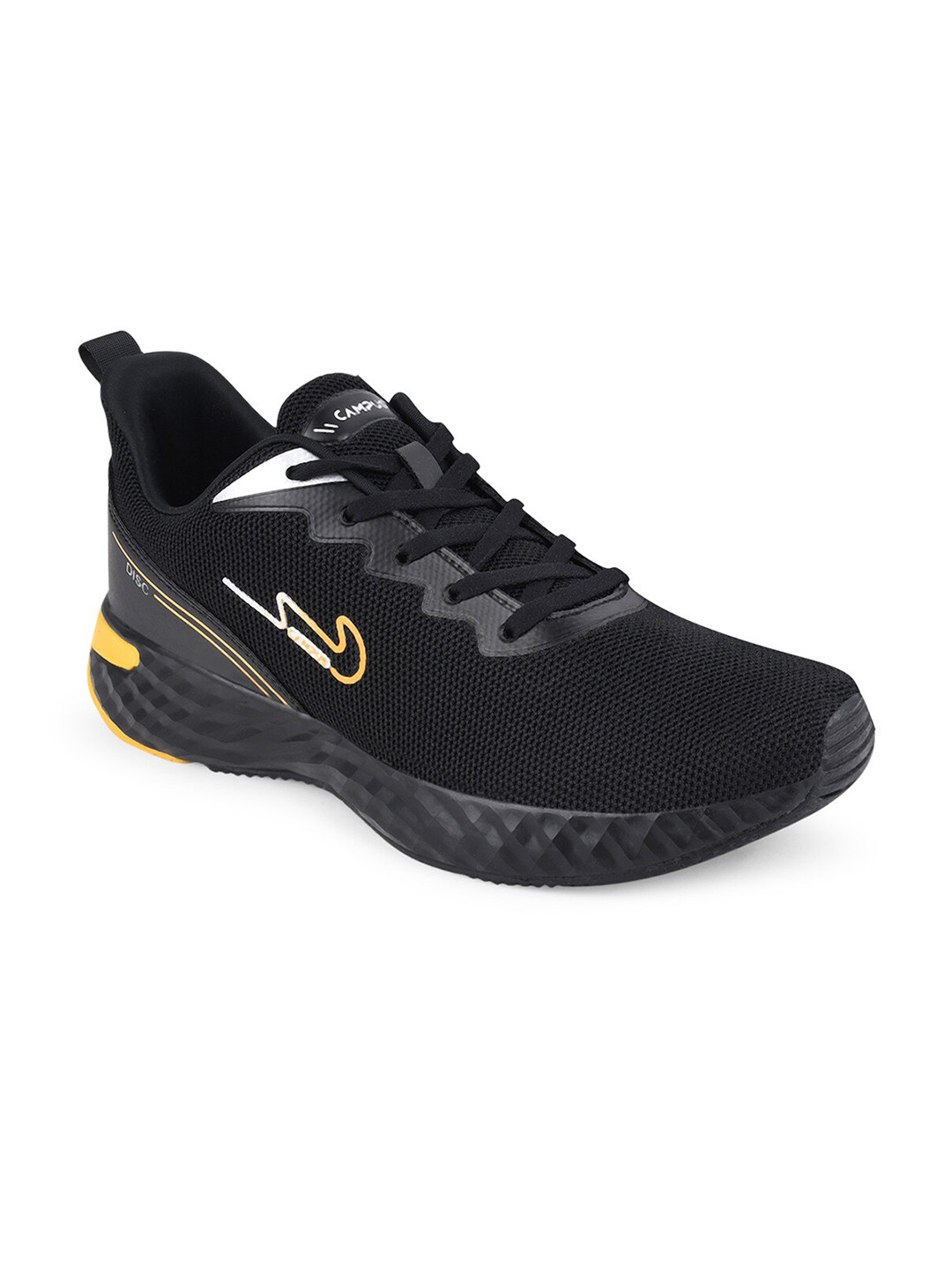 

Campus Men Black Mesh Running Shoes