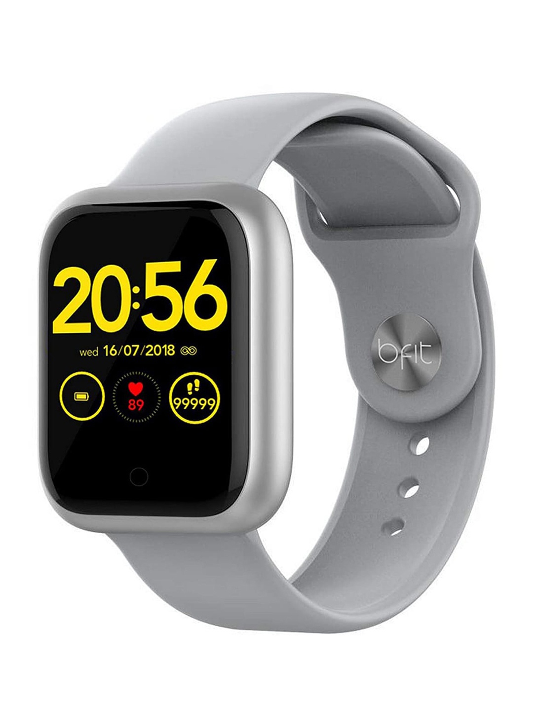 

bfit Unisex Grey Solid Smart Watches