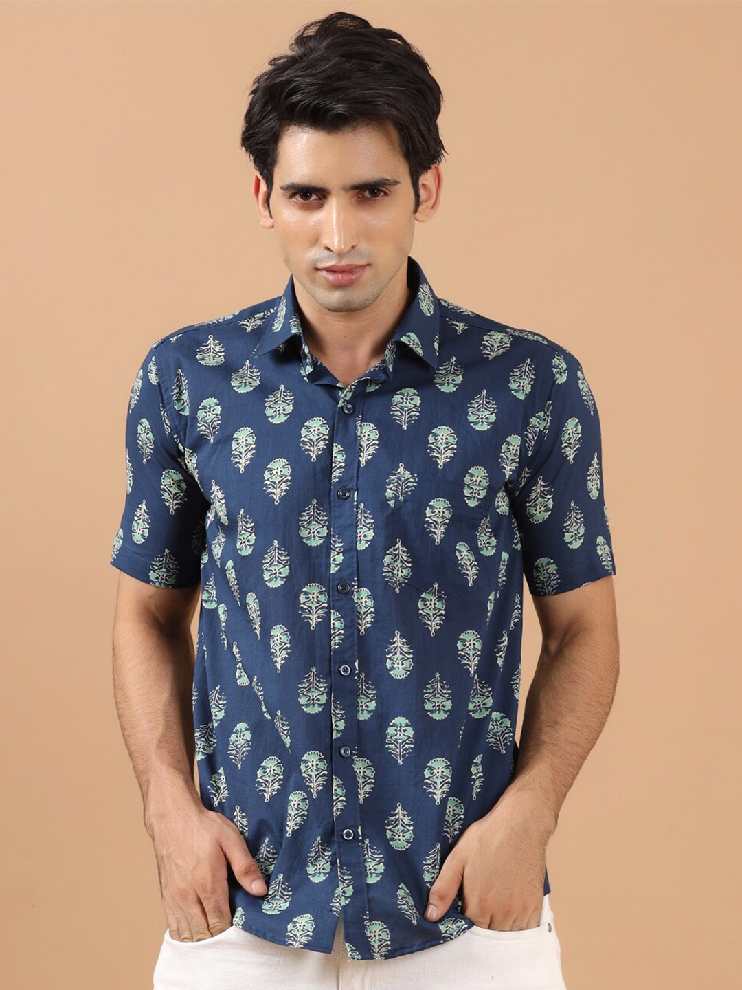 

Tistabene Men Grey Comfort Printed Casual Shirt