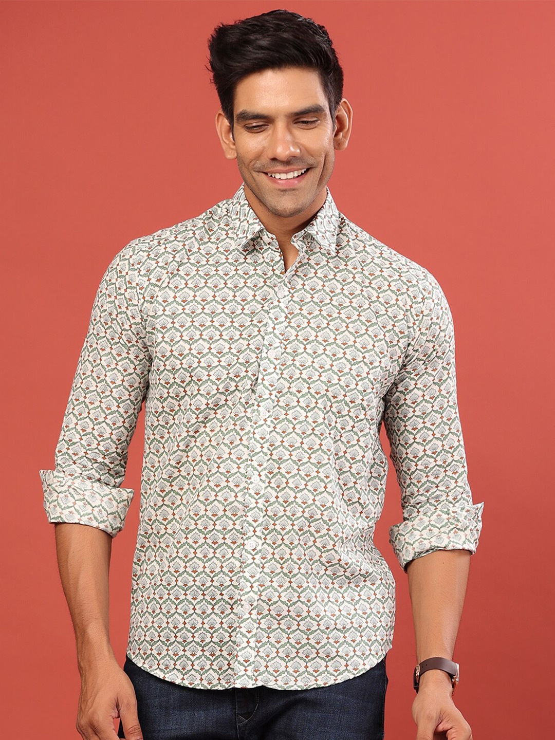 

Tistabene Men Multicoloured Comfort Floral Printed Casual Shirt, Multi