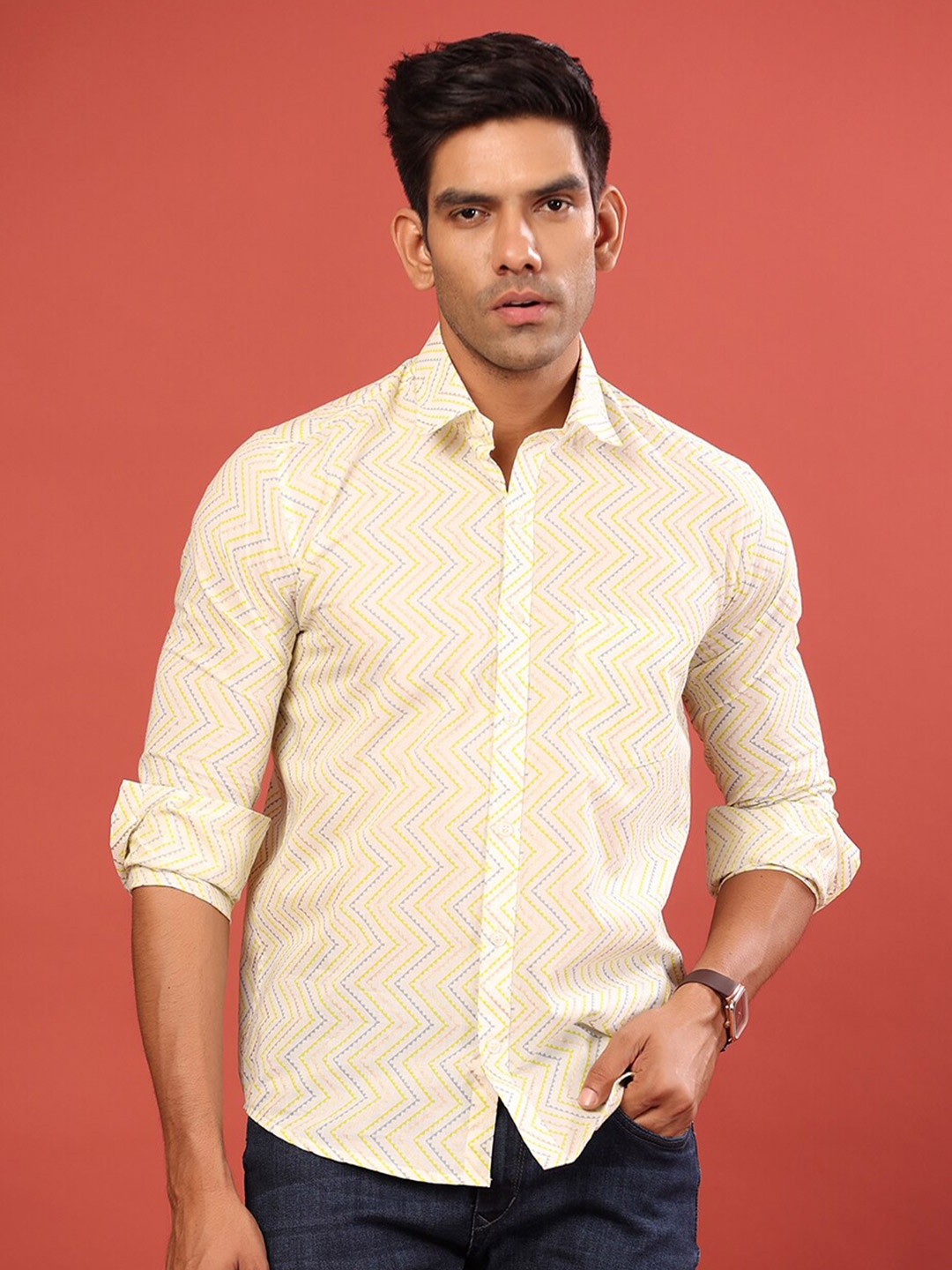 

Tistabene Men Multicoloured Comfort Floral Printed Casual Shirt, Multi