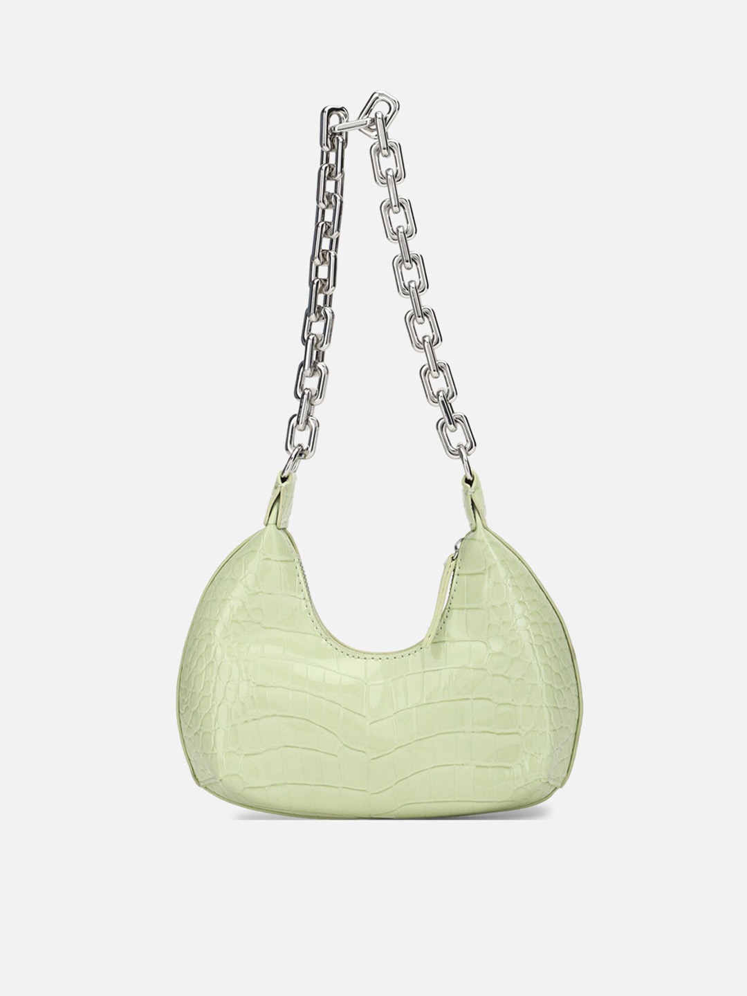 

FOREVER 21 Green Textured PU Structured Hobo Bag