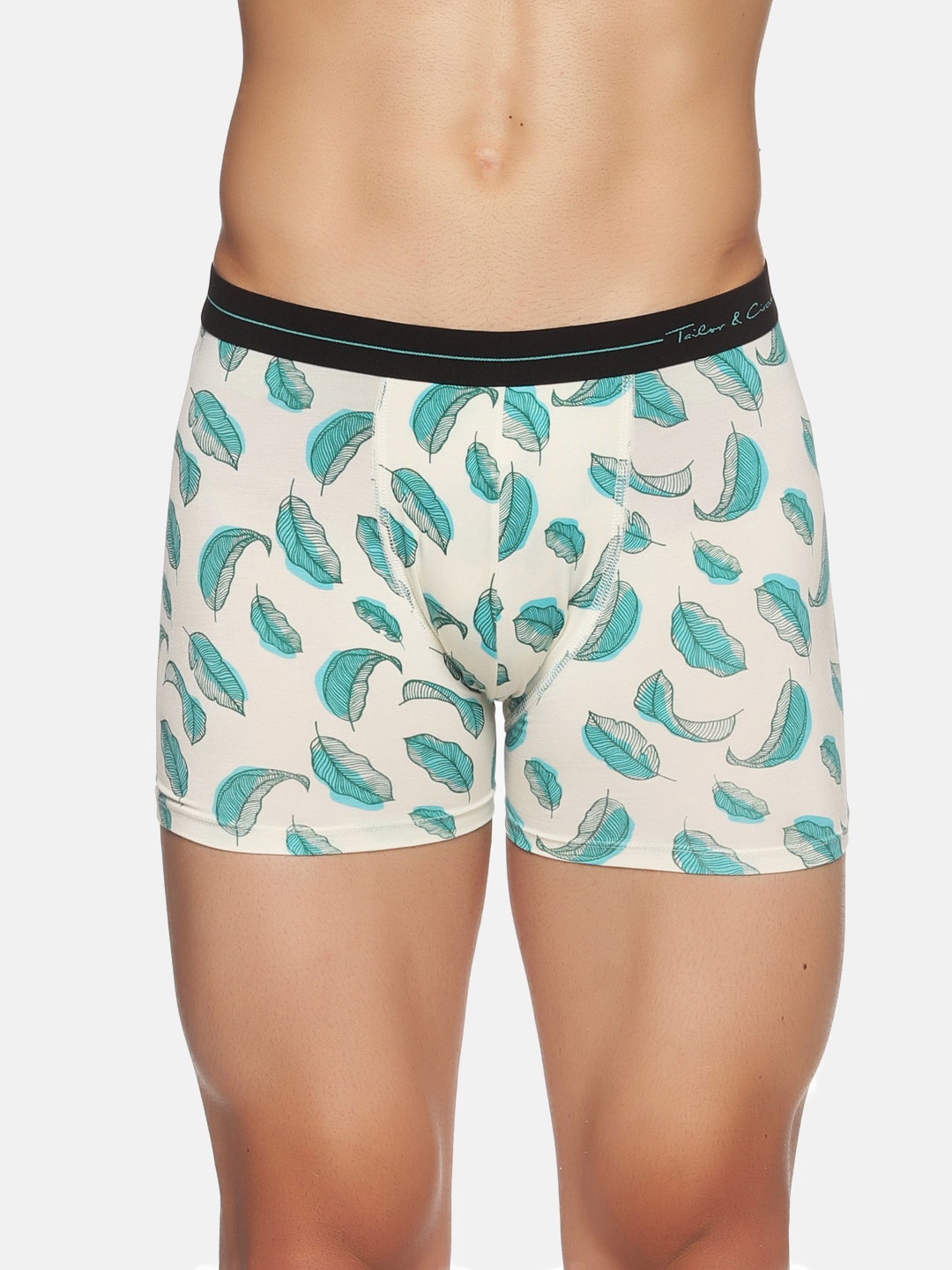 

Tailor & Circus Men White Printed Puresoft Anti-Bacterial Beechwood Modal Trunk