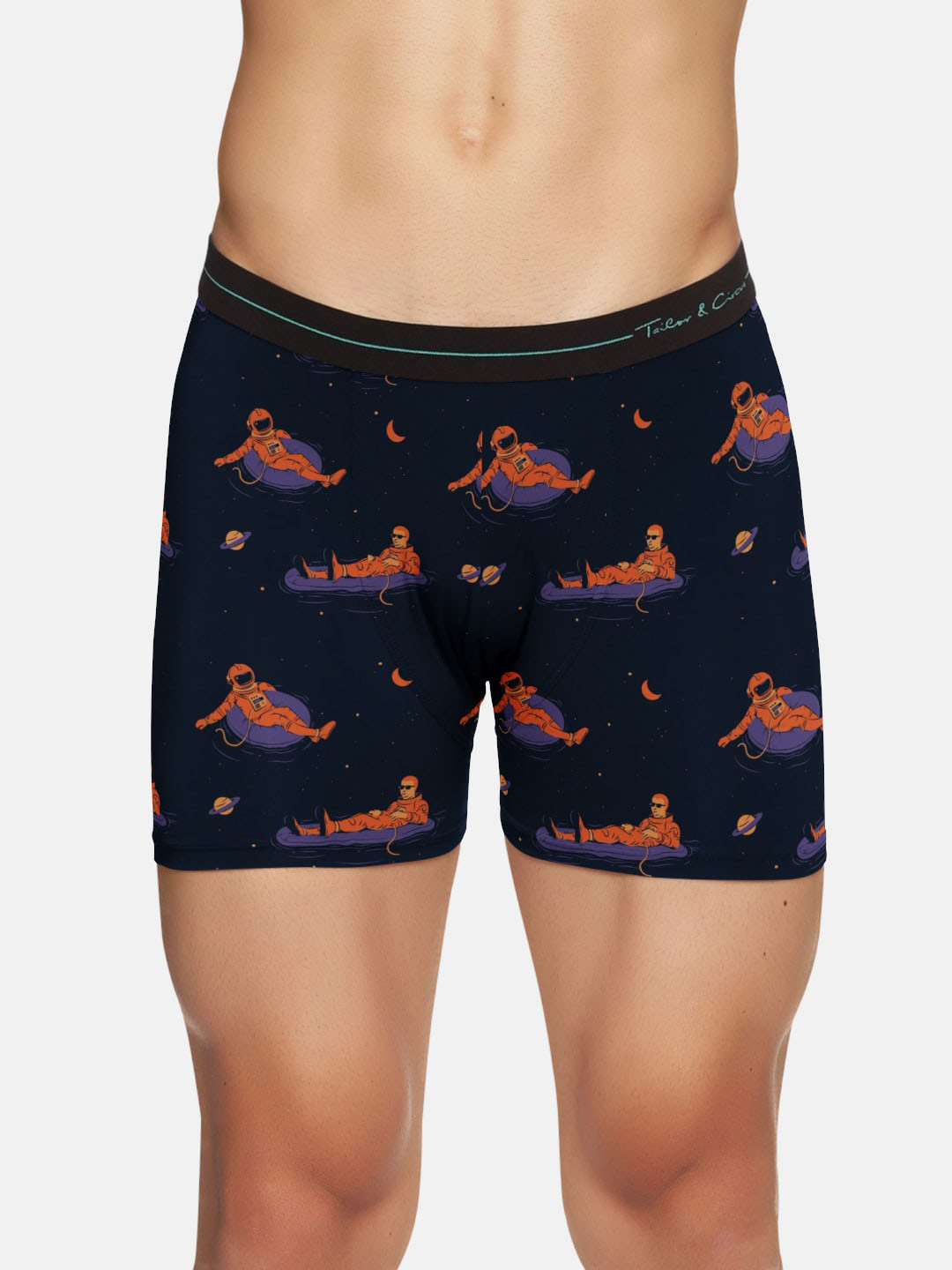 

Tailor & Circus Men Navy Blue Printed Puresoft Anti-Bacterial Beechwood Trunk BB_1PK_LC