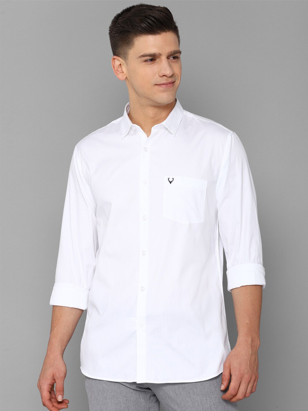 

Allen Solly Men White Slim Fit Casual Shirt