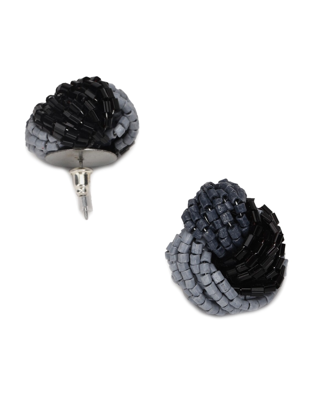 

FOREVER 21 Black & Grey Contemporary Studs Earrings