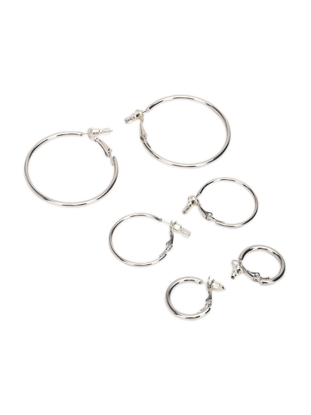 

FOREVER 21 Silver-Toned Circular Hoop Earrings