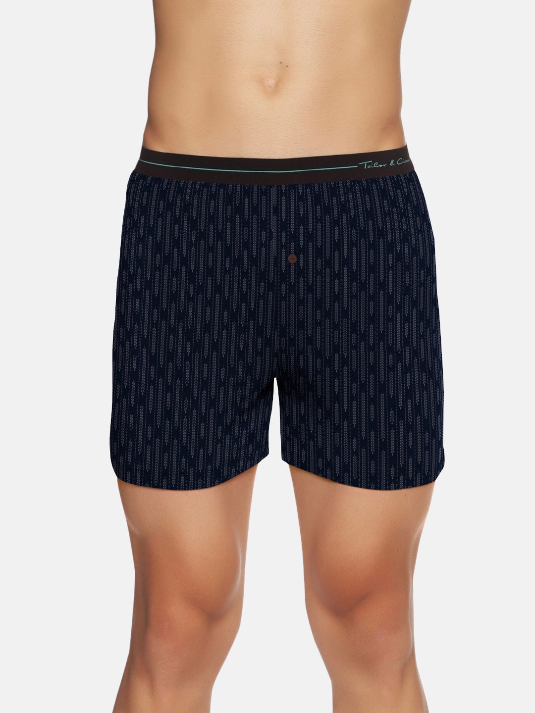 

Tailor & Circus Men Navy Blue Printed Puresoft Anti-Bacterial Beechwood Modal Trunks