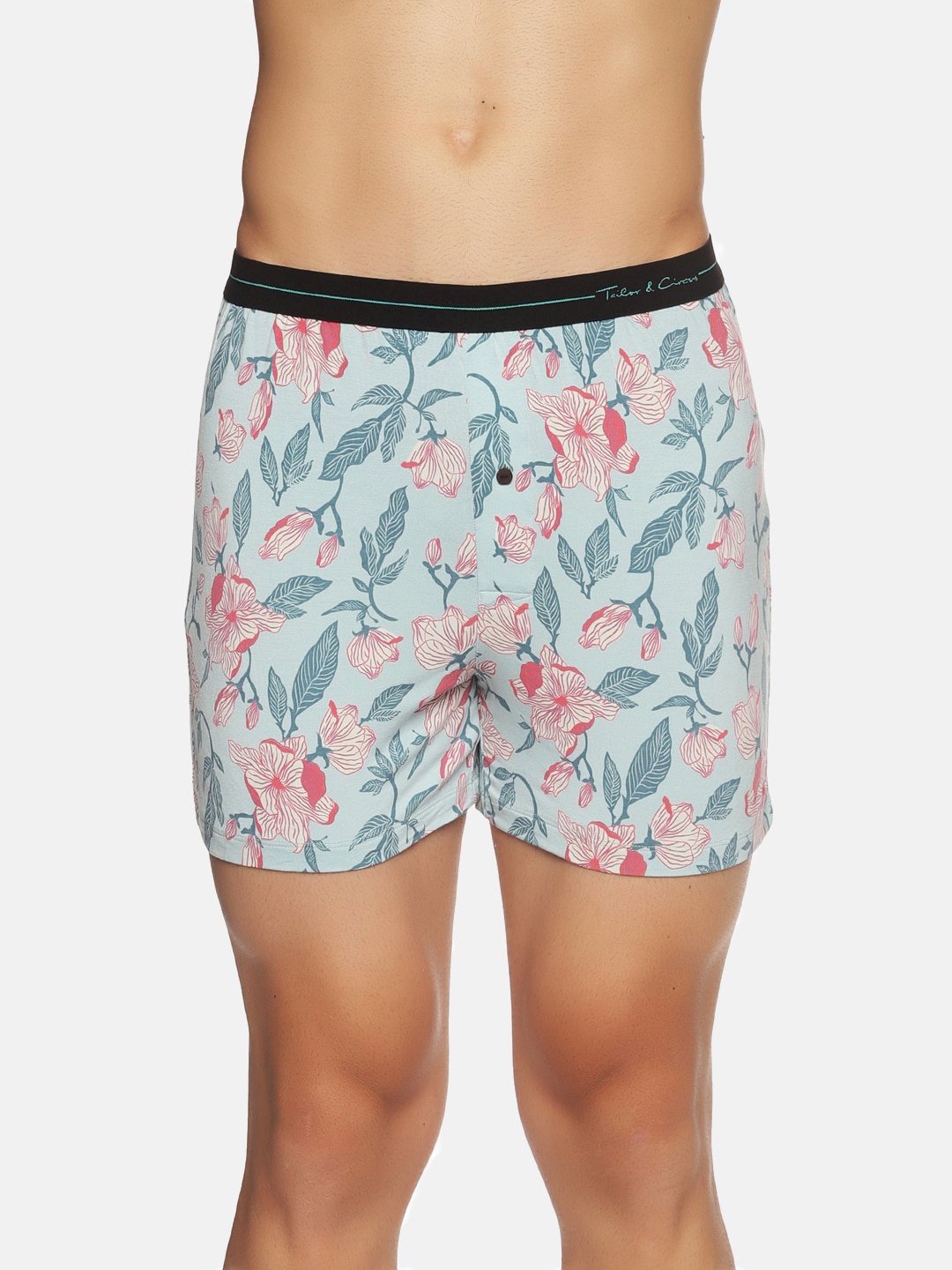 

Tailor & Circus Men Blue Self-Design Puresoft Anti-Bacterial Beechwood Modal Boxers