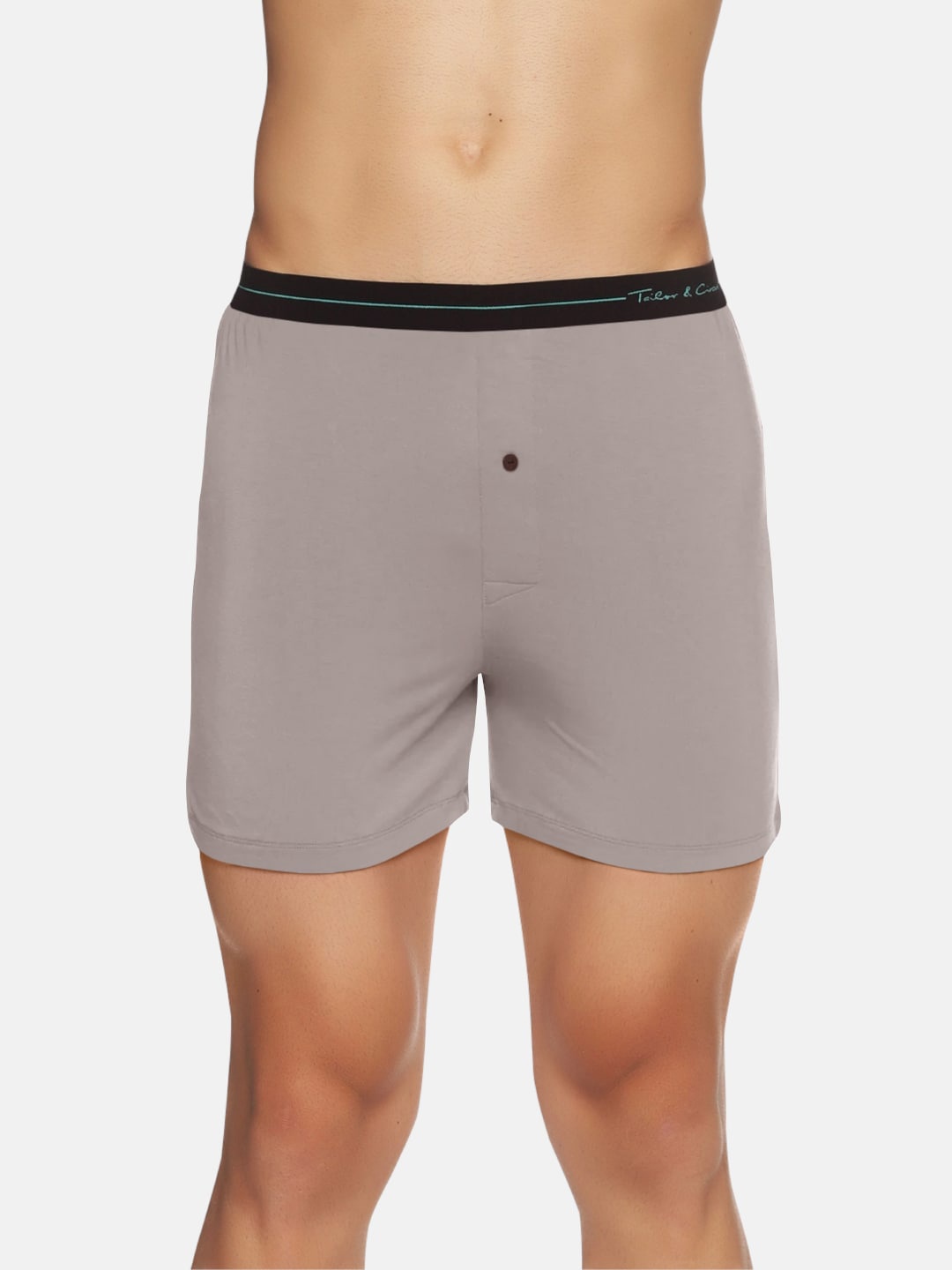 

Tailor & Circus Men Grey Solid Puresoft Anti-Bacterial Beechwood Modal Boxers