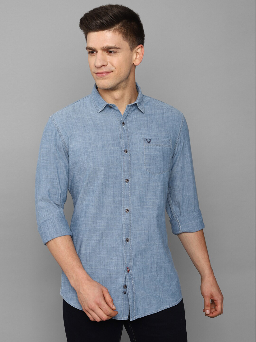 

Allen Solly Sport Men Blue Checked Casual Shirt