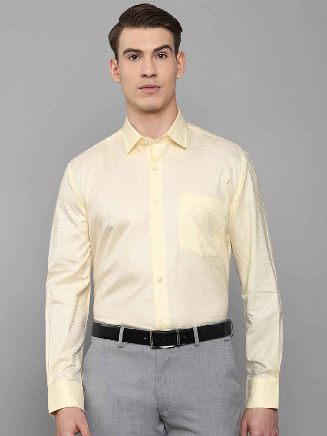 

Luxure by Louis Philippe Men Yellow Formal Shirt